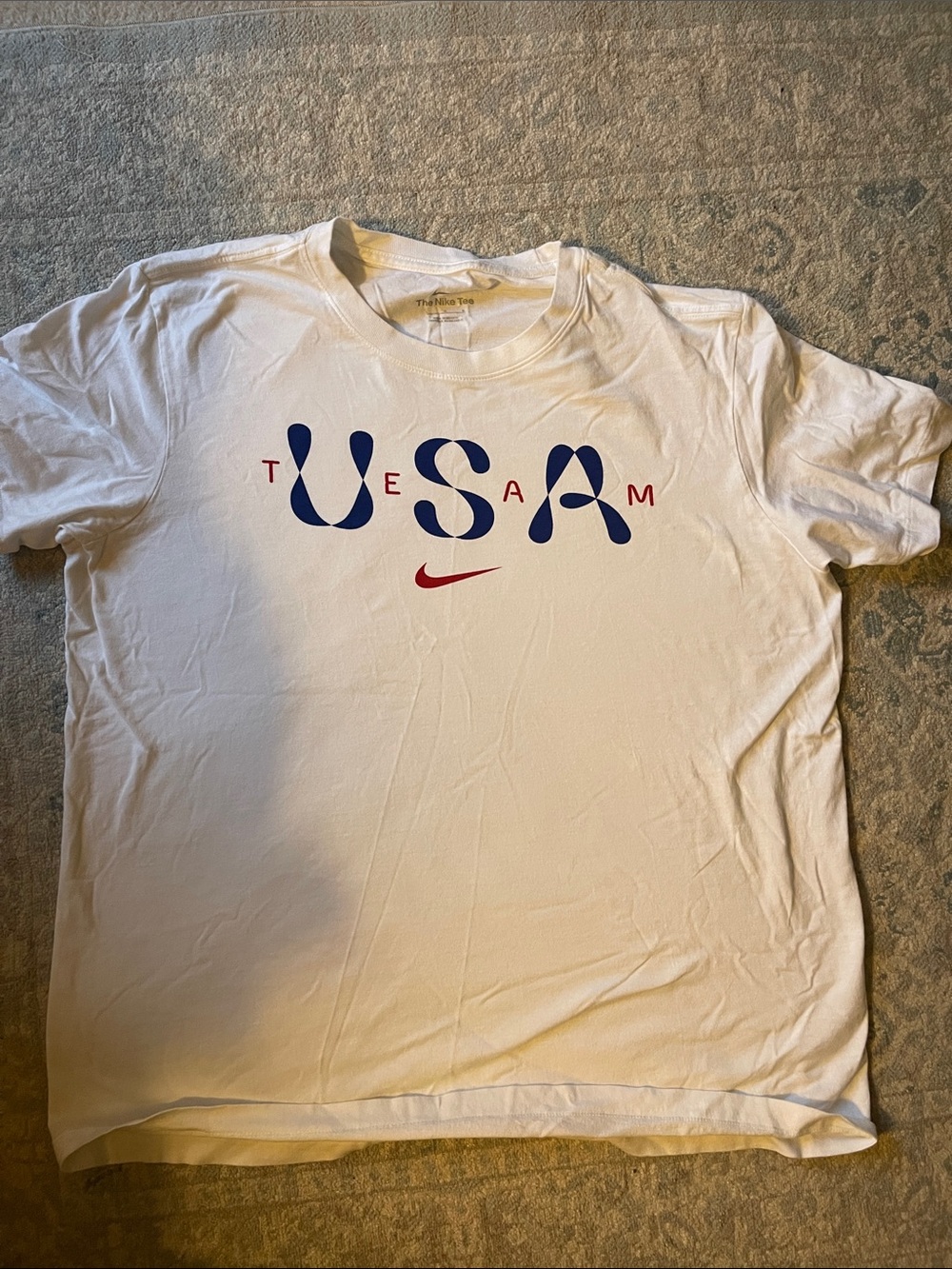Nike White Short-Sleeve USA Team Graphic Tee